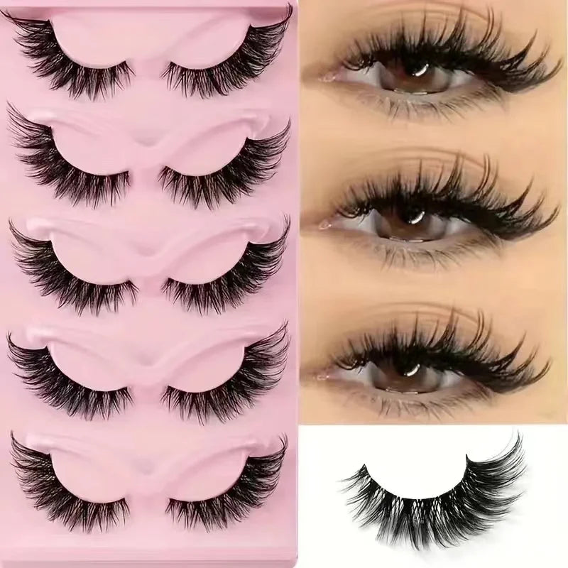 5 Pairs Cat Eye False Eyelashes