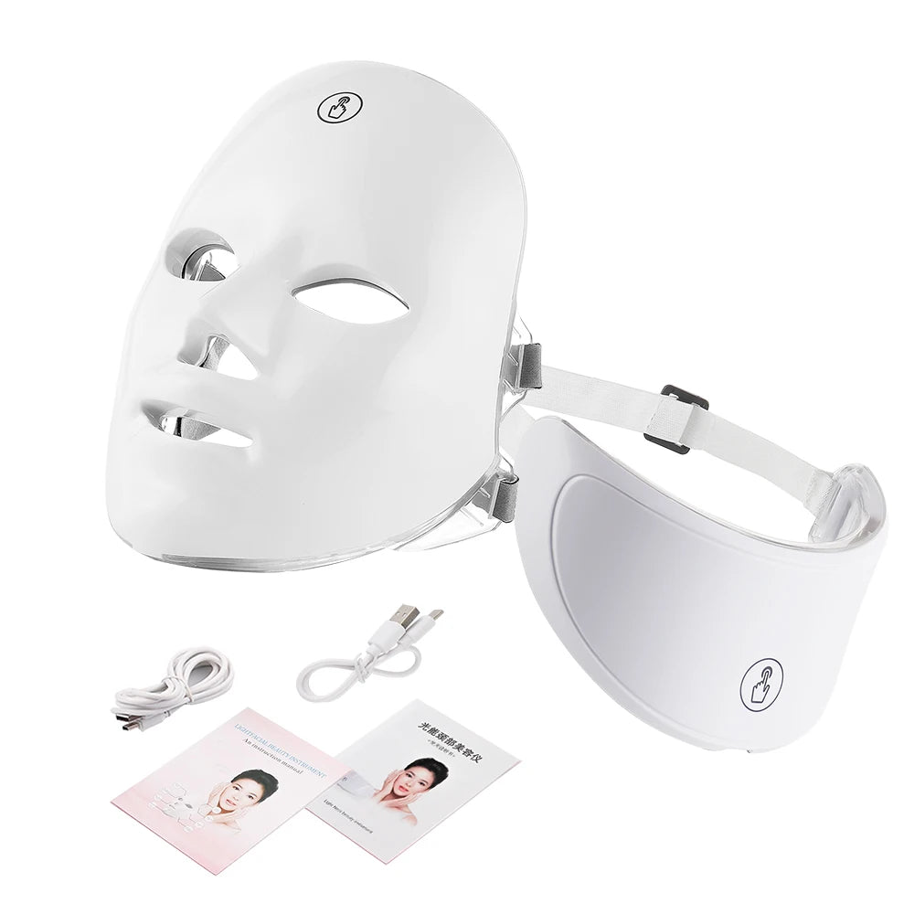 Wireless 7 Colors LED Face Beauty Machine  Mask