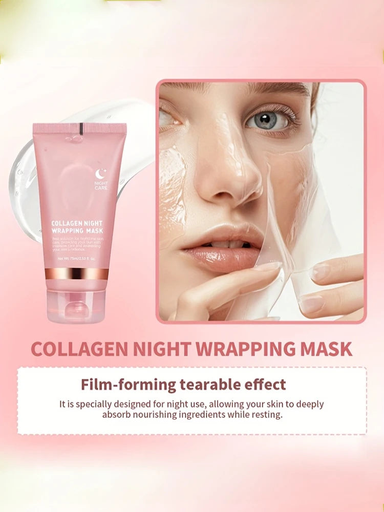Night Repair Collagen Peel-Off Masks with 2 Brushes