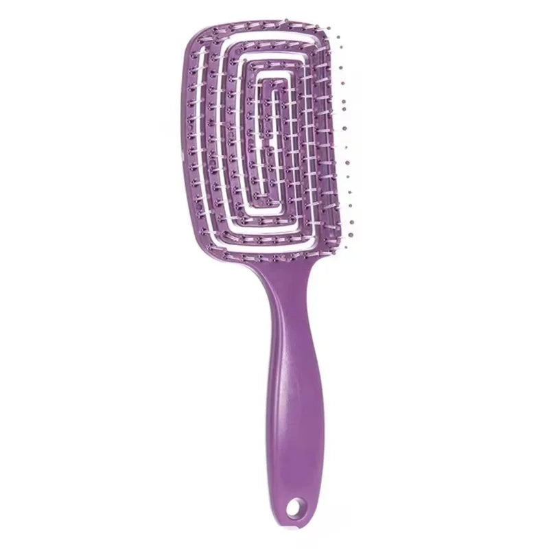 Detangling Hair Brush – Flexible Massage Comb with Hollow Design for Quick Drying & Scalp Relaxation