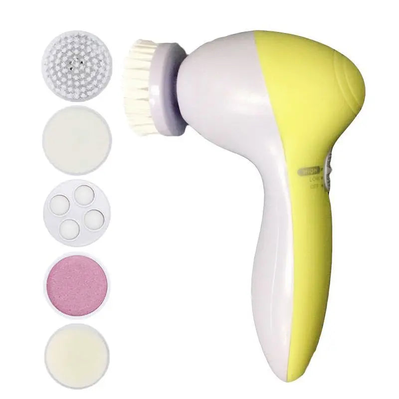 Electric Facial Cleansing Brush – 5-in-1 Face Cleaner & Massager for Deep Pore Cleansing, Exfoliation & Blackhead Removal