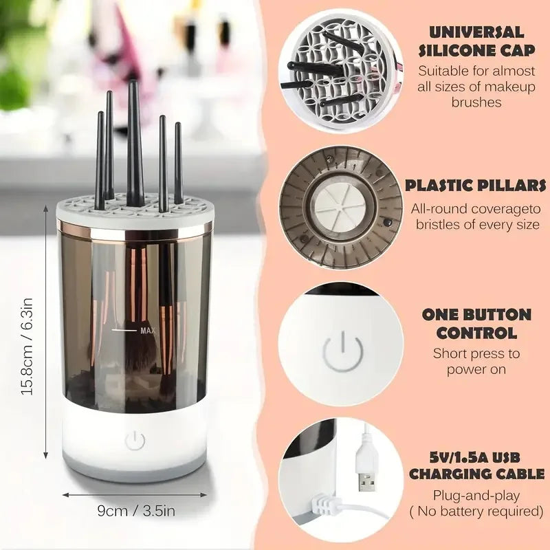 USB Portable Electric Makeup Brush Cleaner