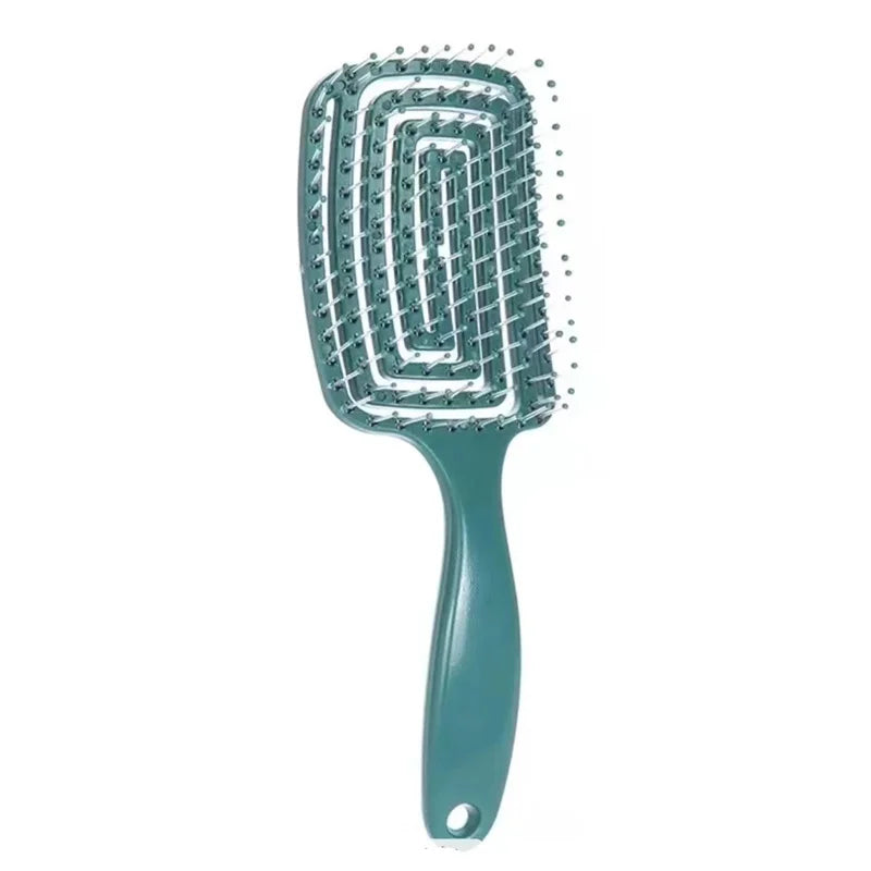 Detangling Hair Brush – Flexible Massage Comb with Hollow Design for Quick Drying & Scalp Relaxation
